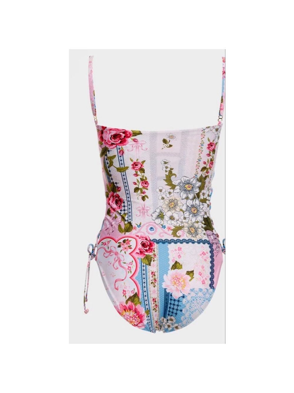 NWT Agua Bendita Meriel Meraki M Floral Print One Piece Reversible Swimsuit - Picture 5 of 10